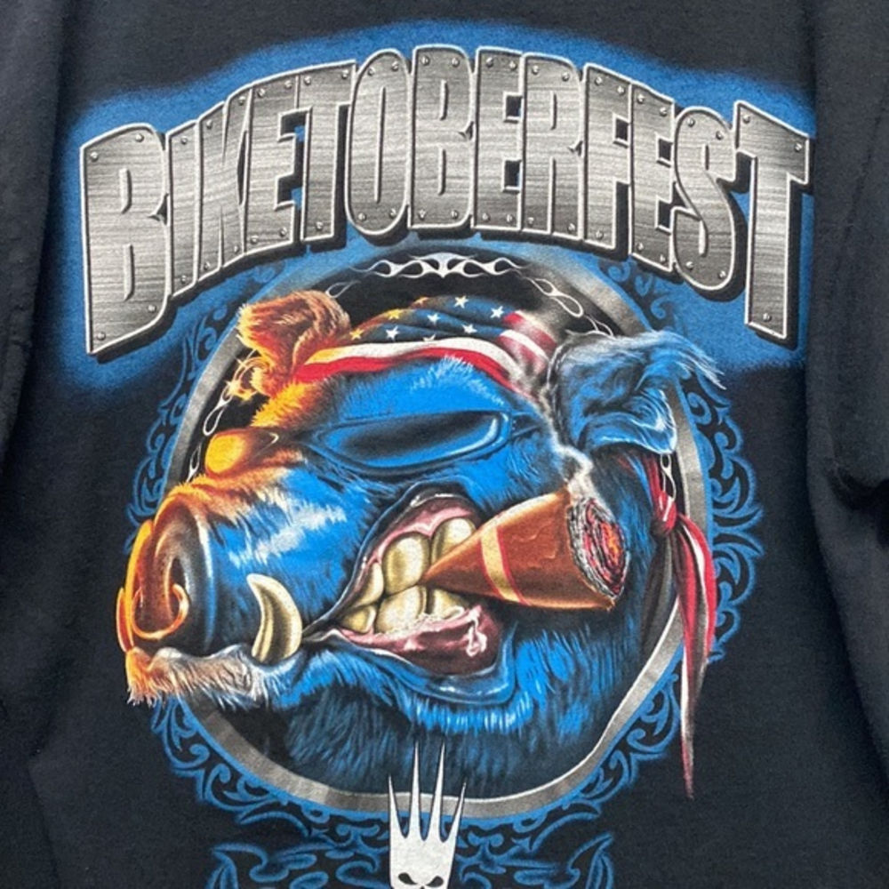 2005 Octoberfest Daytona Beach motorcycle t shirt black size med‎ (M-451)
